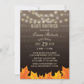 Musik Baby Dusche Herbst lässt String Lights Einladung (Vorderseite)