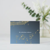 Musik Bar Mitzvah/Empfang-Karte Begleitkarte (Stehend Vorderseite)