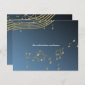 Musik Bar Mitzvah/Empfang-Karte Einladung (Vorne/Hinten)