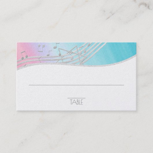 Musik Bar Mitzvah Sitzkarte Platzkarte (Vorderseite)