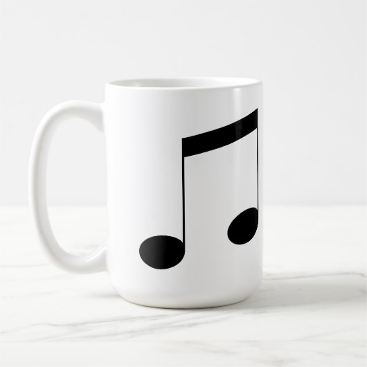 Musik-Beam-Note, Kaffeetasse (Links)