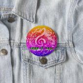 MUSIK - BEHALT DAS ECHTE REGENBOGENFARBEN BUTTON (Beispiel)