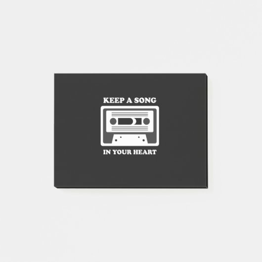 Musik Behalte ein Lied im Herzen Post-it Klebezettel (Vorderseite)