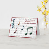 Musik-Beileids-Karte Karte (Gelbe Blume)