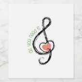 Musik benötigen weinetikett (Einzelnes Label)