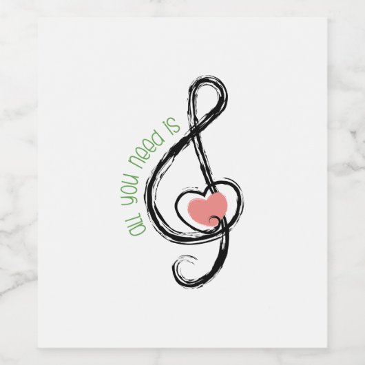 Musik benötigen weinetikett (Einzelnes Label)