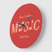 MUSIK-benutzerdefinierte Text- und Farbwanduhr Große Wanduhr (Winkel)