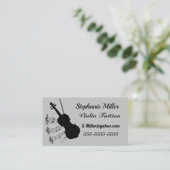 Musik Beruflich. Geige. Visitenkarte (Stehend Vorderseite)