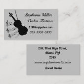 Musik Beruflich. Geige. Visitenkarte (Vorne/Hinten)