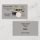 Musik beruflich. Trommeln/Stoß Visitenkarte (Vorne/Hinten)