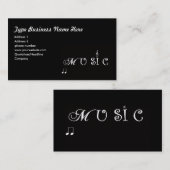 Musik-berufliche Geschäfts-Karte Visitenkarte (Vorne/Hinten)
