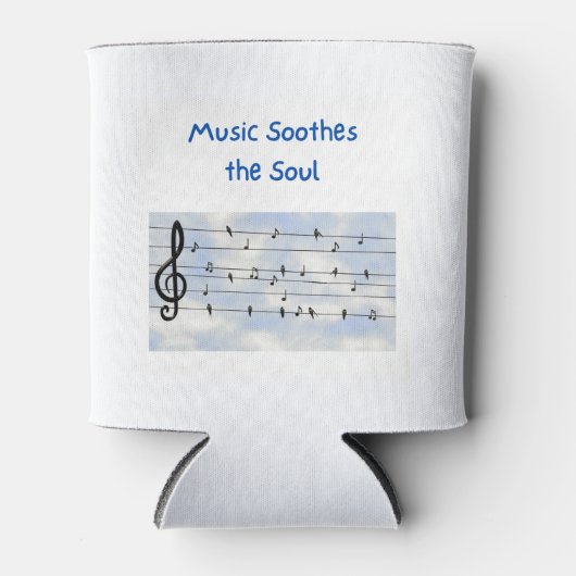 Musik Beruhigt das Soul auf einem Dosenkühler (Vorderseite)