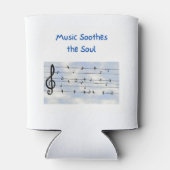 Musik Beruhigt das Soul auf einem Dosenkühler (Rückseite)