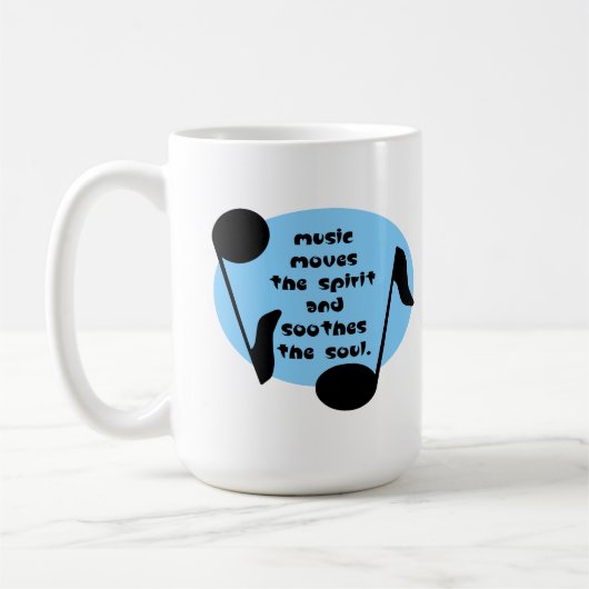Musik beruhigt den Geist Kaffeetasse (Links)