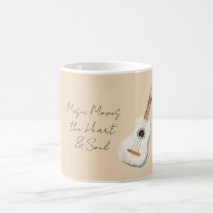 Musik bewegt das Herz & Seelen Gitarre Kaffeetasse