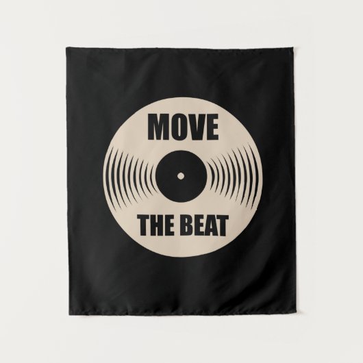 Musik bewegt den Beat Wandteppich (Vorderseite)