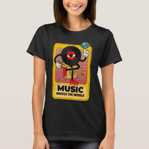 Musik bewegt den T - Shirt der Vintagen Kunst der