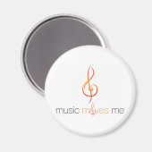 Musik bewegt Me™ Runde Magnete Magnet (Vorderseite/Rückseite)