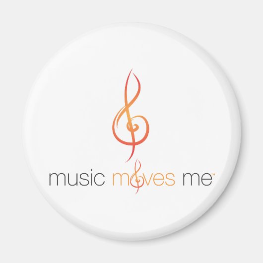Musik bewegt Me™ Runde Magnete Magnet (Vorne)