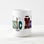 Musik-Bild-Logo mit Instrumenten, Kaffeetasse (Mittel)