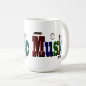 Musik-Bild-Logo mit Instrumenten, Kaffeetasse (VorderseiteRechts)