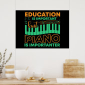 Musik Bildung und Klavier Poster (Küche)