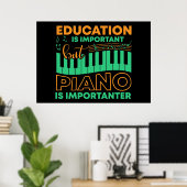 Musik Bildung und Klavier Poster (Heimbüro)