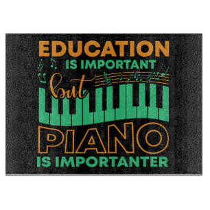 Musik Bildung und Klavier Schneidebrett