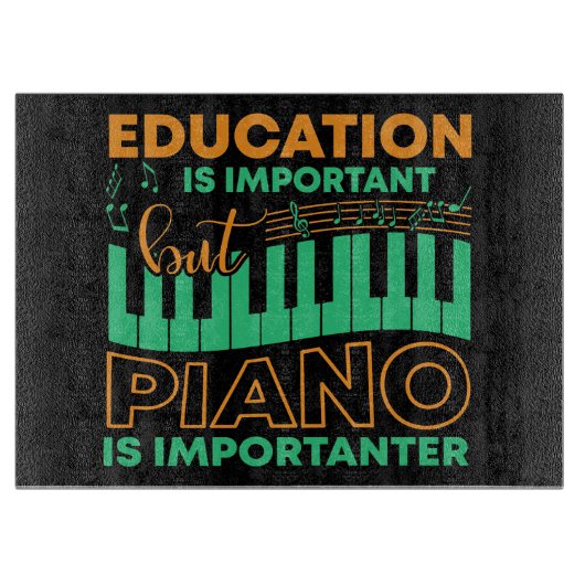 Musik Bildung und Klavier Schneidebrett (Vorderseite)