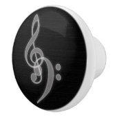 Musik - Blässe und Bass Clef Knob Keramikknauf (Rechts)