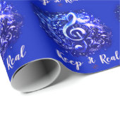 MUSIK - BLEIB AUTHENTISCH  GESCHENKPAPIER (Rolleneckpunkt)