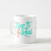 Musik - Bleib Real  Kaffeetasse (Vorderseite Links)