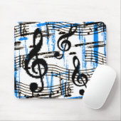 Musik-Blues Mousepad (Mit Mouse)