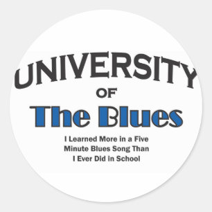 Musik-Blues Runder Aufkleber