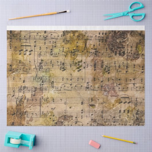 Musik Blumengrunge Decoupage Tissue Botanisch Seidenpapier (Basteln)