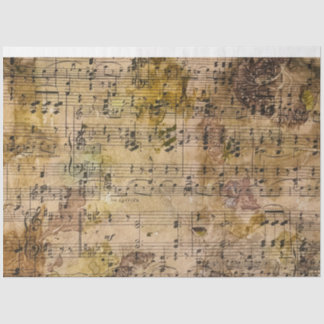 Musik Blumengrunge Decoupage Tissue Botanisch Seidenpapier