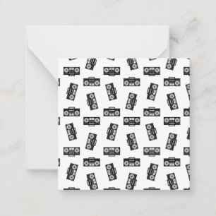 Musik Boomboxen Vintage Boombox-Muster Mitteilungskarte