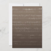 Musik Brautparty Vintag Violine Streichleuchten Einladung (Rückseite)