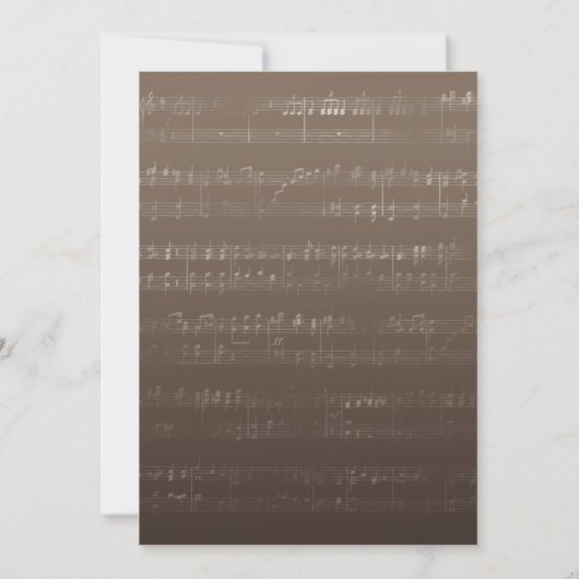 Musik Brautparty Vintag Violine Streichleuchten Einladung (Rückseite)