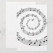 Musik Briefpapier (Vorne/Hinten)