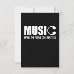 Musik bringt die Menschen zusammen RSVP Karte