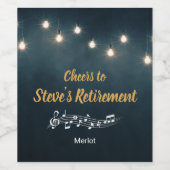 Musik-Bühne Weinetikett (Einzelnes Label)