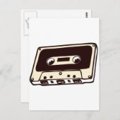 MUSIK CASSETE TAPE POSTKARTE (Vorne/Hinten)