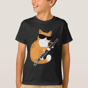 Musik-Cat-Sonnenbrille Bassoonist Musiker Bassoon T-Shirt