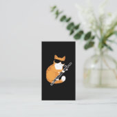 Musik-Cat-Sonnenbrille Bassoonist Musiker Bassoon Visitenkarte (Stehend Vorderseite)