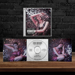 Musik-CD-Album-Cover-Booklet-Birthday-Party Dreifach Gefaltete Einladung