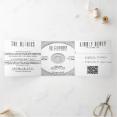 Musik-CD-Album-Cover Wedding All in One Dreifach Gefaltete Einladung (Innenseite)