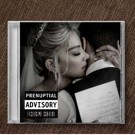 Musik-CD-Albumabdeckung Hochzeit speichern Datum Einladung