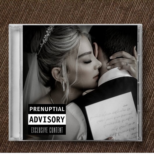 Musik-CD-Albumabdeckung Hochzeit speichern Datum Einladung