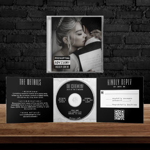 Musik-CD-Albumcover Schwarze Hochzeit Alles in ein Dreifach Gefaltete Einladung